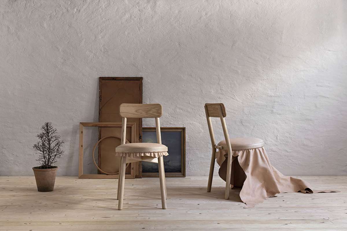 Canvas Wooden Chair by Stoft