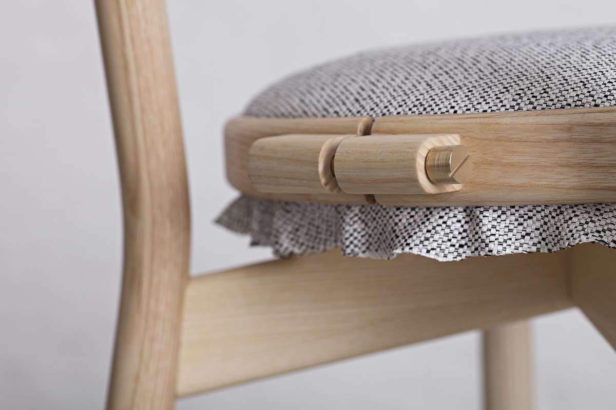 Canvas Wooden Chair by Stoft