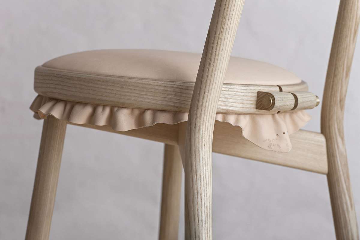 Canvas Wooden Chair by Stoft