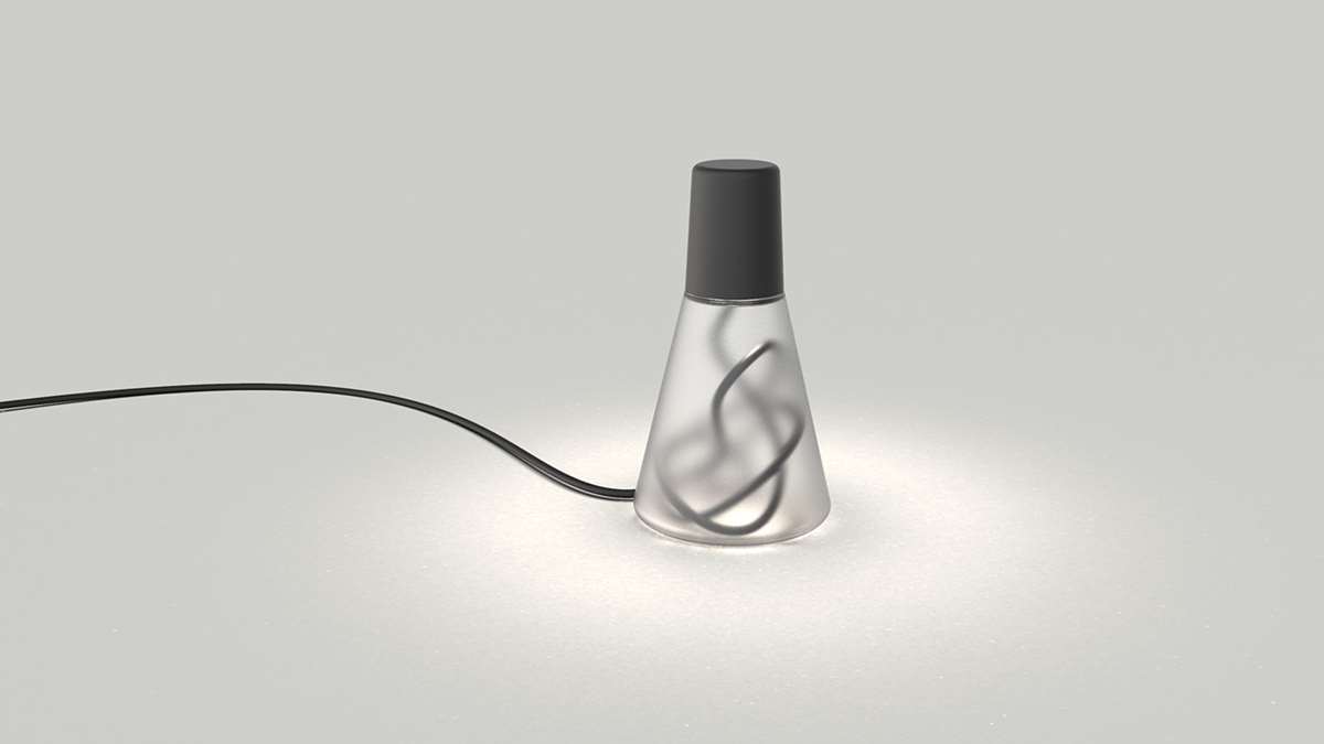 Erlenmeyer Glass Table Lamp by Nate McCracken and Damein Williams