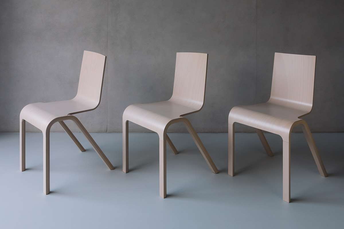 Tilt Plywood Chair by Daniel Lakos