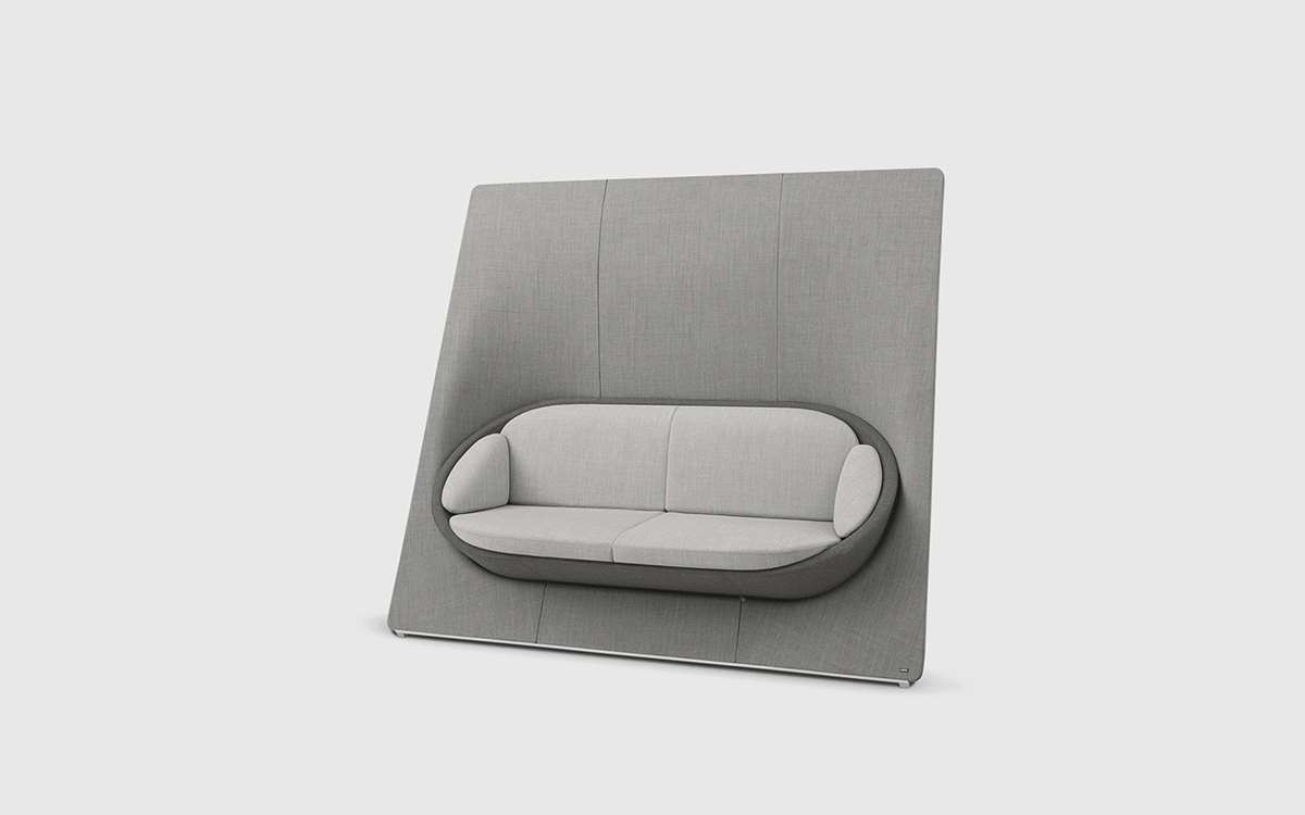 grey modular seating unit