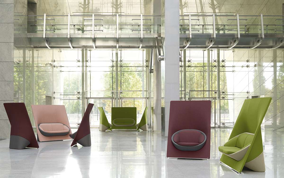 Green and Maroon modular seating furniture