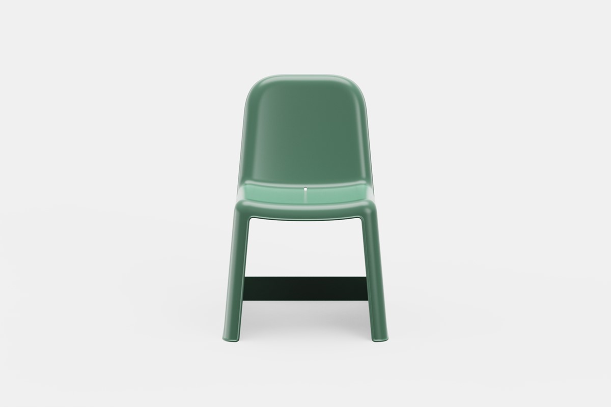 Bloc 01 Stackable Molded Chair made of Recycled Materials