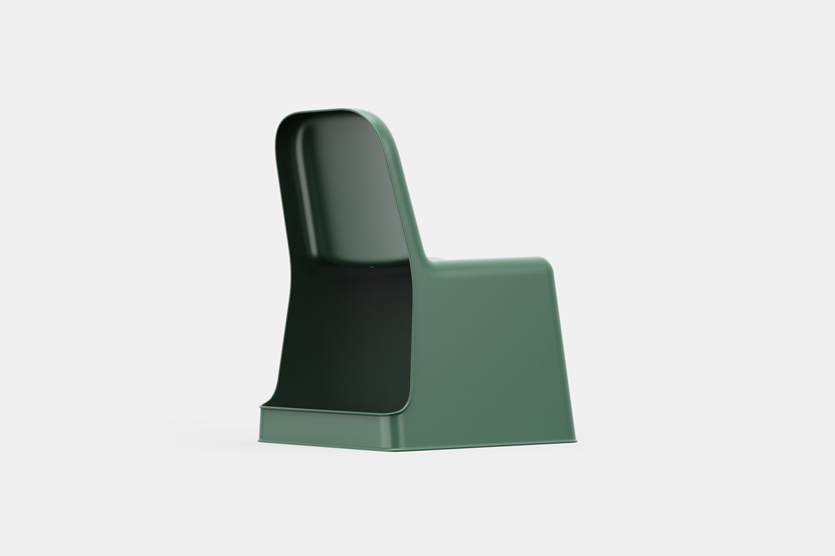 Bloc 01 Stackable Molded Chair made of Recycled Materials