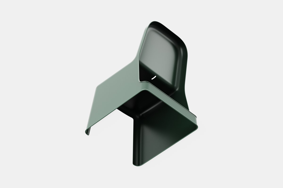 Bloc 01 Stackable Molded Chair made of Recycled Materials