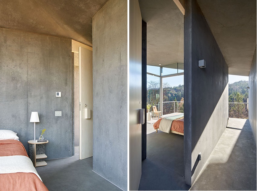 Ridge Concrete Guesthouse in Sonoma by Mork-Ulnes Architects