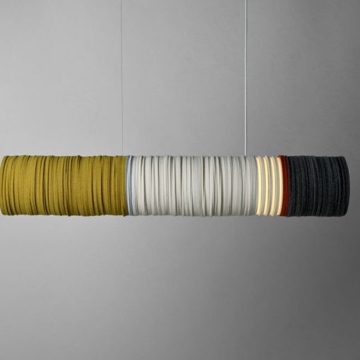 Pendant Lamps Made with Recycled Felt and Aluminum