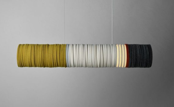 Pendant Lamps Made with Recycled Felt and Aluminum