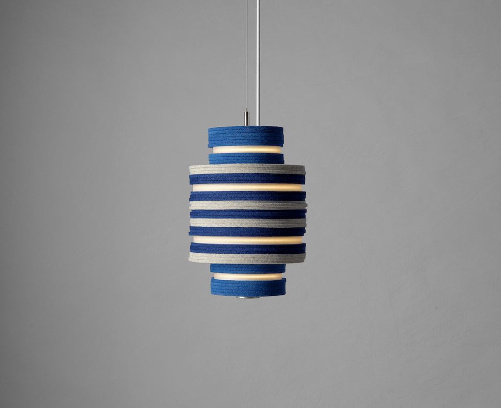 Pendant Lamps Made with Recycled Felt and Aluminum