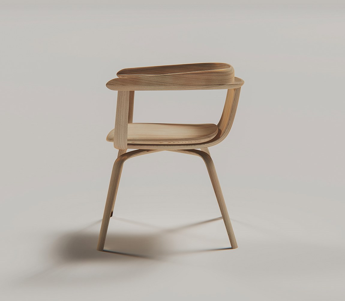 Loop Ash Wood Chair by Annabella Hevesi