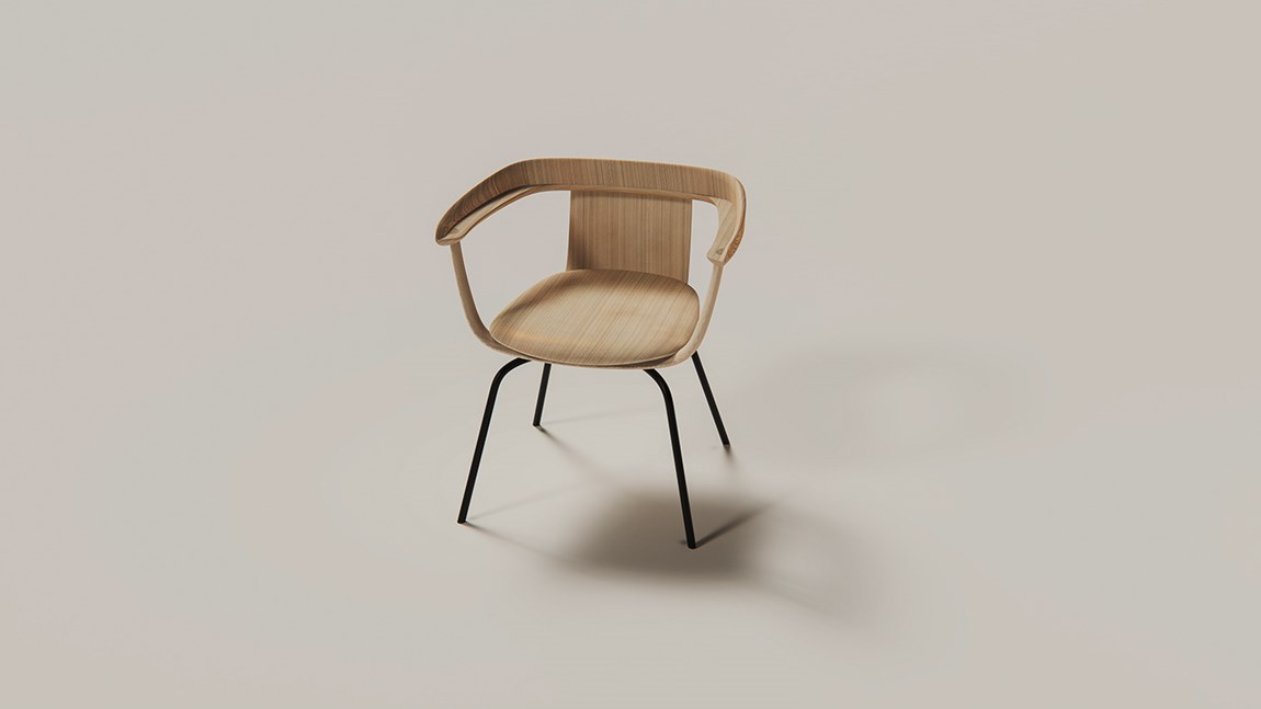 Loop Ash Wood Chair by Annabella Hevesi