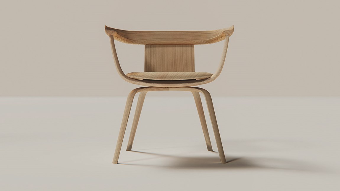 Loop Ash Wood Chair by Annabella Hevesi