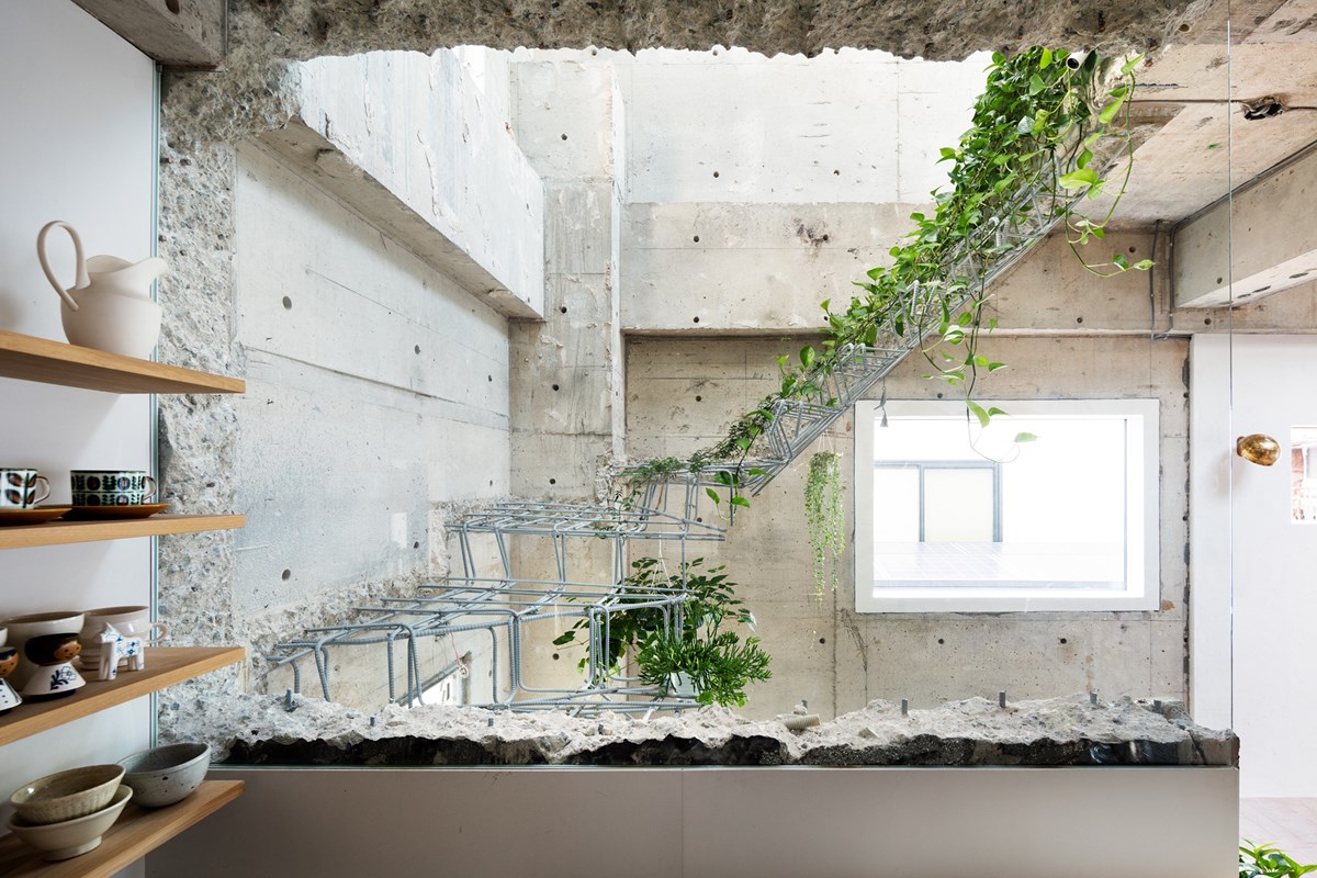 Old Reinforced Concrete Building  Converted into MAMM DESIGN Office and Residence